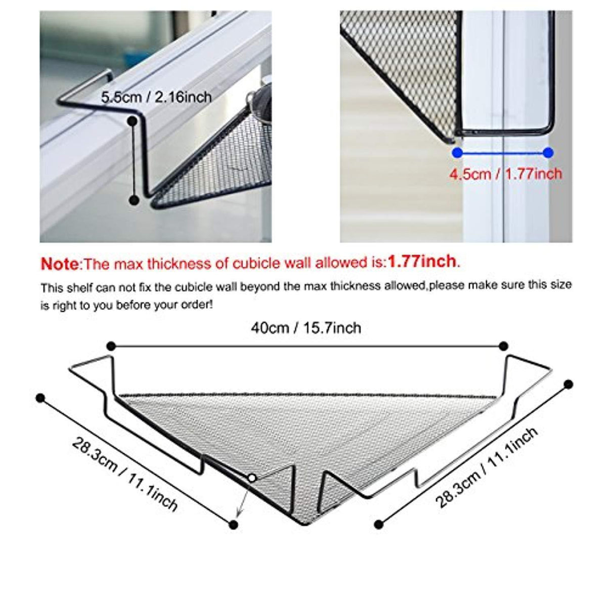 Cubicle Accessories / Verticalmate Cubicle Corner Shelf