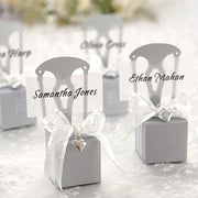 50 PCS Wedding Favor Boxes Wedding Gift Box Chair Place Card Holders Baby Shower Party Favors by iDOO