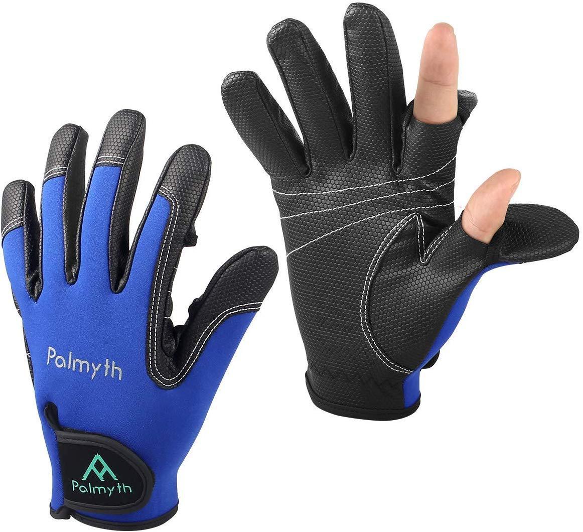 Palmyth Neoprene Fishing Gloves for Men and Women 2 Cut Fingers Flexib – US  Home Gear LLC