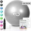 Live Infinitely Exercise Ball (55cm-95cm) Extra Thick Professional Grade Balance & Stability Ball- Anti Burst Tested Supports 2200lbs- Includes Hand Pump & Workout Guide Access