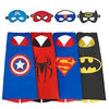 YOHEER Dress Up Costume Set of Superhero 4 Satin Capes with Felt Masks for Kids (4 in Pack)