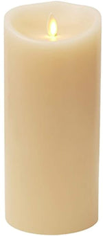 Luminara Flameless Vanilla Scented Moving Flame Candle With Timer (4"x9" Ivory)