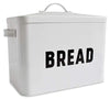 Metal Bread Box - Countertop Space-Saving, Extra Large, High Capacity Bread Storage Bin for your Kitchen - Holds 2+ Loaves - White with Bold BREAD Lettering by Claimed Corner