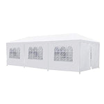 JOO LIFE 10' x 30' Canopy Outdoor Party Wedding Tent Heavy Duty Gazebo Pavilion 8 Removable sidewalls,White Canopy Tent BBQ Shelter