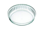 Simax Clear Glass Fluted Cake Dish, Deep | Heat, Cold and Shock Proof, Made in Europe, 10.25 Inch