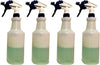 4 - Plastic Spray Bottles Leak Proof Technology Empty 32 oz Heavy Duty Commercial Grade Adjustable Spray Rate Trigger Sprayers w/Chemical Resistant Sprayer Heads - 4 Sets by Decony