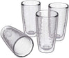 4-pack Insulated 16 Ounce Tumblers - Clear - Sweat Resistant - BPA-Free - Made in USA