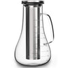 Cold Brew Coffee Maker - Glass Cold Brew Maker Pitcher 52 oz - Iced Coffee Maker Brewer Kit - Works Even as Large Cold Press Coffee Maker Pot or Hot Iced Tea Maker Infuser Carafe - Coffee Lovers Gift