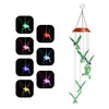 MYSWEETY LED Solar Mobile Wind Chime, Color-Changing Solar Powered LED Hanging Lamp Waterproof Six Hummingbird Wind Chimes for Outdoor Indoor Home Yard Garden Decoration