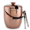 2.8 Litre Ice Bucket Insulated Stainless Steel Double Wall with Lid and Ice Tongs, Copper