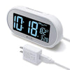 DreamSky Auto Time Set Alarm Clock with Snooze and Dimmer, Charging Station/Phone Charger with Dual USB Port .Auto DST Setting, 4 Time Zone Optional, Battery Backup. (White)