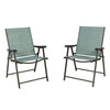 Best Choice Products Set of 2 Outdoor Folding Bistro Patio Chairs w/Space Saving Design - Green…