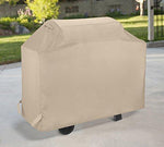 SunPatio Gas Grill Cover 58 Inch, Heavy Duty Waterproof Outdoor Barbecue Grill Cover, Durable Charcoal Smoker Cover, All Weather Protection for Weber Char-Broil Nexgrill Grills and More, Beige