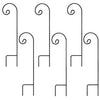 Ashman Shepherd's Hooks, Black, Set of 6 Made of Premium Metal for Hanging Solar Lights, Bird Feeders, Mason Jars, Plant Hangers, Flower Basket, Christmas Lights, Lanterns, Garden Stakes and Weddings