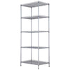 SINGAYE Storage Shelves 5 Tier Shelving Units Heavy Duty Metal Shelves Adjustable Garage Shelf Storage Rack Organizer, 23.6’’ W x 16’’ D x 59.1’’ H (Silver)