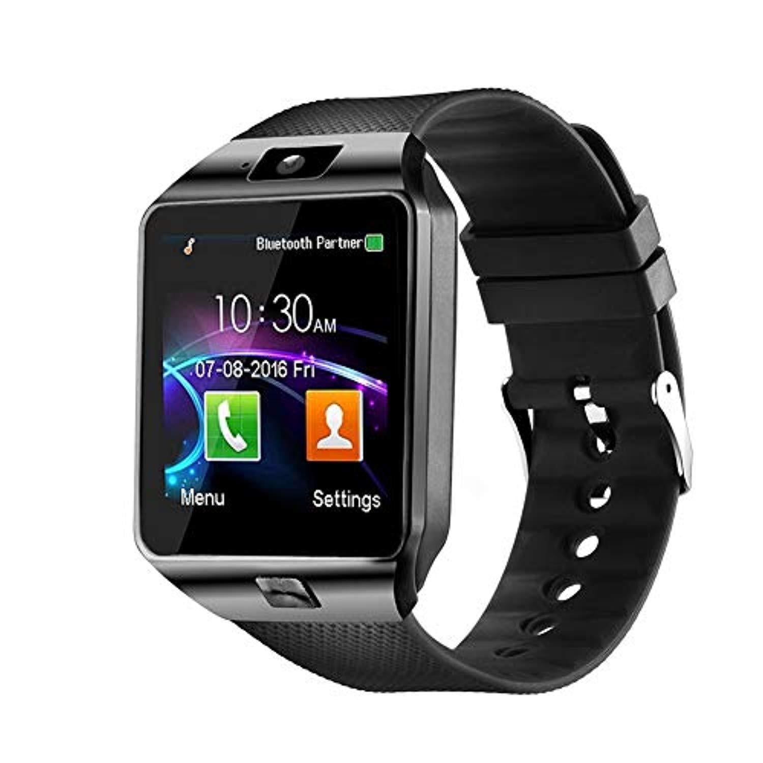 Bluetooth Smart Watch Dz09 Smartwatch GSM Sim Card with Camera for Android iOS Black