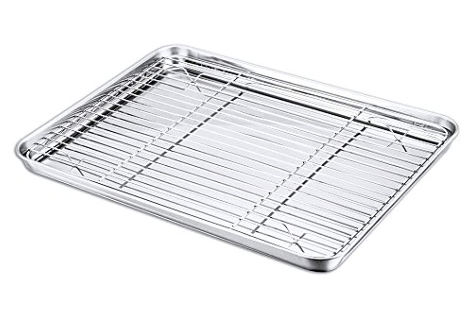 Large Baking Sheet, P&P CHEF Stainless Steel Cookie Sheet Baking Pan Tray