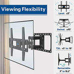 Mounting Dream MD2380 TV Wall Mount Bracket for Most 26-55 Inch LED, LCD, OLED and Plasma Flat Screen TV, with Full Motion Swivel Articulating Dual Arms, up to VESA 400x400mm with Tilting for Monitor