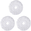 3 Replacement Mop Micro Head Refill Hurricane for 360° Spin Magic Mop-Microfiber Replacement Mop Head-Round Shape Standard Size (White-3 Pack) by FAMEBIRD