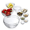 James Scott 10 Piece Set Stackable European Made lead Free Glass Kitchen Prep, Dipping Sauce, Dessert, Salads, Candy Dish or Nut Bowls. Prep Bowls