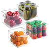 mDesign Kitchen Pantry and Cabinet Storage and Organization Bin - Pack of 4, 8" x 8" x 6", Clear