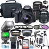 Canon EOS Rebel T6 DSLR Camera Bundle w/Canon EF-S 18-55mm is II Lens & EF 75-300mm f/4-5.6 III Lens + 32GB Sandisk Memory + Canon Case + TTL Speedlight Flash (Good Upto 180 Feet) + Accessory Bundle