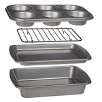 Ecolution Toaster Oven Bakeware 4-Piece Set | Nonstick Heavy Duty Carbon Steel