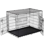 36" Double Door Folding Metal Dog Crate Pet Cage PCT02