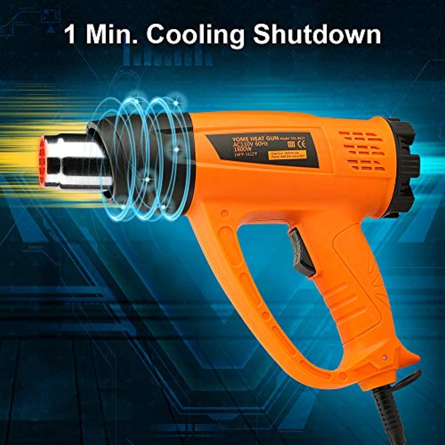 Digital Heteluchtpistoolkit 2000W, Variabele Temperatuur 140℉-1112℉ (60-600℃), Keramische Verwarmer, 4 Mondstukken, Oververhittingsbescherming, Voor Verhitting, Lasen en Krimpen Digital Heteluchtpistoolkit 2000W, Variabele Temperatuur 140℉-1112℉ (60-600℃), Keramische Verwarmer, 4 Mondstukken, Oververhittingsbescherming, Voor Verhitting, Lasen en Krimpen