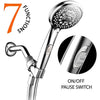 HotelSpa 7-Setting Hand Shower with On/Off Pause, Chrome, 4"