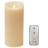 Luminara Flameless Candle Dancing Wick Pillar LED Candle with Remote & Timer, 3.5-inch by 5-inch Ivory ¡­