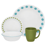 Corelle Winter Frost White Dinnerware Set  with lids (20-Piece, Service for 4)