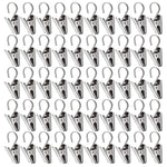 Teenitor 50 PCS Stainless Steel Curtain Clips with Hook for Curtain, Photos, Home Decoration Outdoor Party Wire Holder