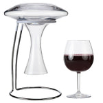 Lily's Home Wine Decanter Drying Stand with Rubber Coated Top to Prevent Scratches, Includes Cleaning Brush, For Standard Large Bottomed Wine Decanters, Decanter and Wine Glass NOT Included