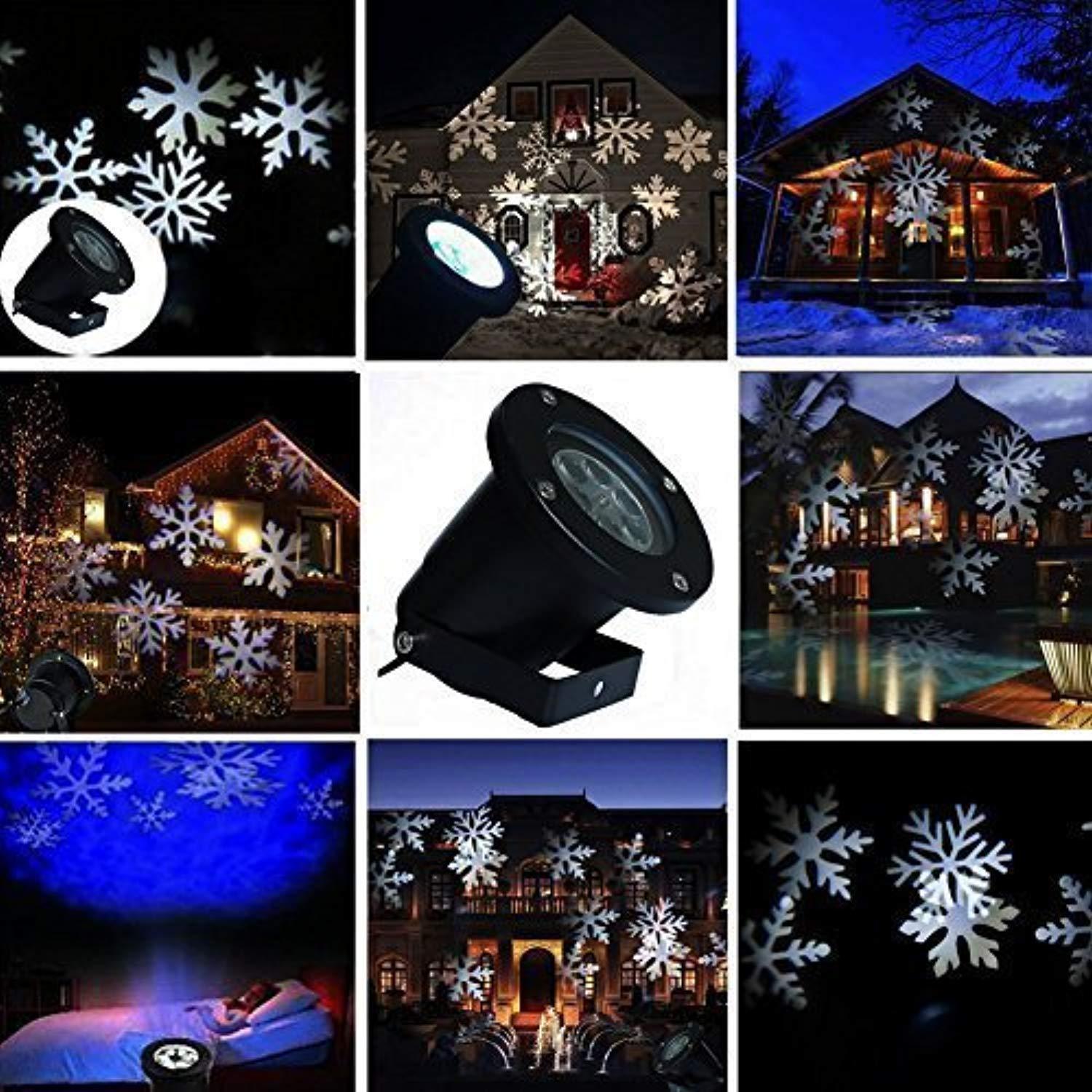 Christmas Lights, PRODELI Snowflake Projector Waterproof LED Xmas Ligh ...