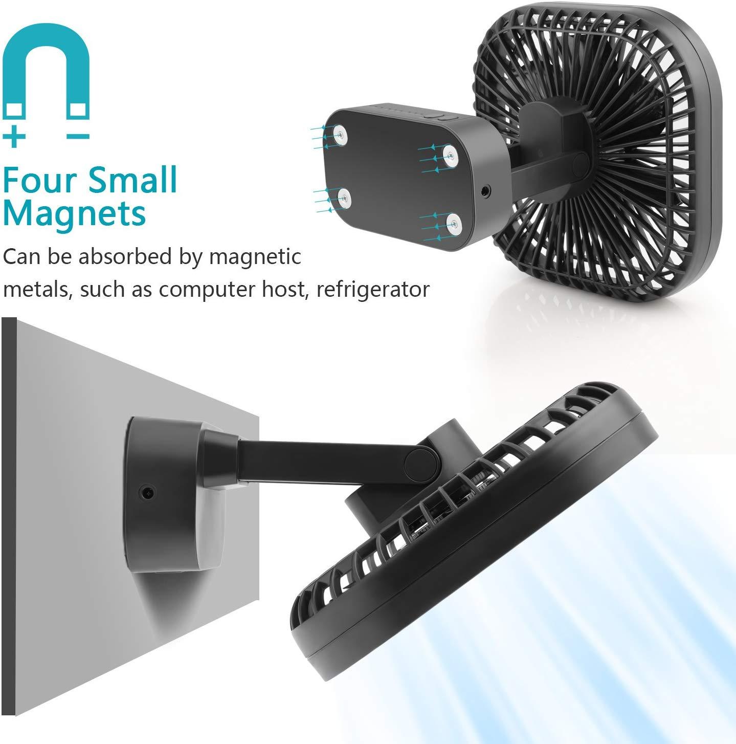 OPOLAR Battery Operated Fan, 5200mA Rechargeable Battery Powered Fan ...