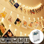 Photo Clip String Lights with Battery Operated Indoor Fairy String Lights for Hanging Photos Pictures Christmas Cards, Photo Clip Holders in Kids Bedroom Birthday Wedding Christmas Party(10Feet 20Led) by Sunmid