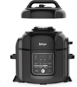 Ninja Foodi 7-in-1 Programmable Pressure Fryer, Slow Multi Cooker with TenderCrisp Technology, 5 Pot, 3-qt. Air Fry Basket (OP101), 5-Quart, Black/Gray