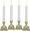 612 Vermont Battery Operated LED Window Candle with Sensor and 8 Hour Timer, Patented Dual LED Flicker Flame (Pewter)