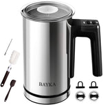 BAYKA Milk Frother, Electric Milk Frother with Hot & Cold Automatic Function, Milk Steamer, Foamer, Heater, Frother & Warmer For Coffee Espresso, Cappuccinos, Lattes, Hot Chocolate Maker