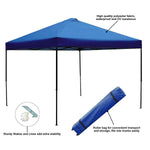 Blissun 10 x 10 Ft Outdoor Portable Instant Pop-Up Canopy Tent with Roller Bag (Blue)