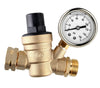 Water Pressure Regulator, Brass Lead-free Adjustable RV Water Pressure Reducer with Guage and Inlet Screened Filter, 160 PSI Gauge with oil, By Kepooman (Gauge with oil)