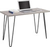 Ameriwood Home Owen Retro Desk with Metal Legs Weathered Oak