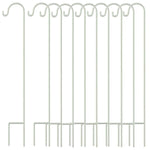 GrayBunny Shepherd Hook, 35 inch Black, Set of 4 Solid (Non-Hollow) Single Piece (No Assembly), Strong Rust Resistant Premium Metal Hanger For Weddings Plant Baskets Solar Lights Lanterns & Mason Jars