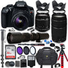 Canon EOS Rebel T6 DSLR Camera with 18-55mm IS II Lens Bundle + Canon EF 75-300mm f/4-5.6 III Lens and 500mm Preset Lens + 32GB Memory + Filters + Monopod + Spider Tripod + Professional Bundle