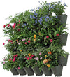 Worth Watering Indoor Outdoor Vertical Wall Hangers with Pots Included Wall Plant Hangers Each Wall Mounted Hanging Pot has 3 Pockets 36 Total Pockets