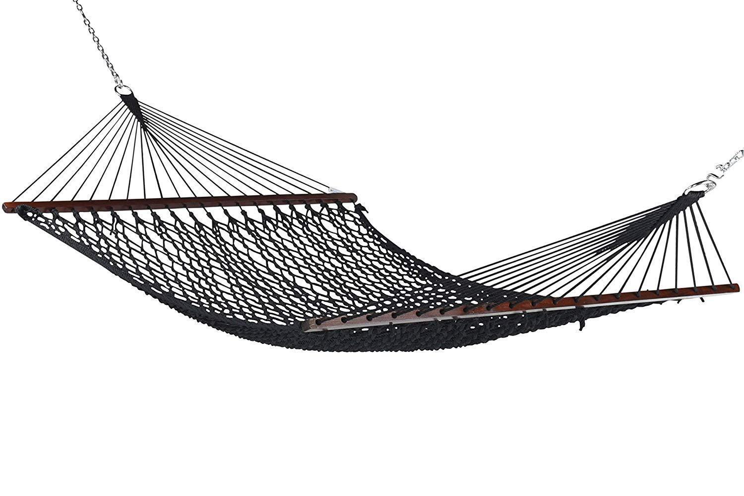 Caribbean Rope Hammock - 55 Inch - Soft-Spun Polyester (Natural