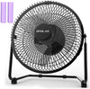 OPOLAR Battery Operated Rechargeable Desk Fan for Home Camping Hurricane, 9 Inch Battery Powered USB Fan with Metal Frame, Quiet Portable Fan with 5200 mAh Capacity & Strong Airflow