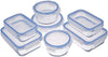 GlassLock Glass Locking Lids Food Storage Containers, 14-Piece Set