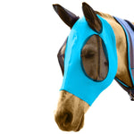 DakPets Horse Fly Mask with Ears - Comfort Fit Fly Mask – Protects The Horse from Insects and Irritants - Lightweight & Comfortable Stretchy Lycra & Mesh UV Equine Fly Mask - Protects Eyes and Ears